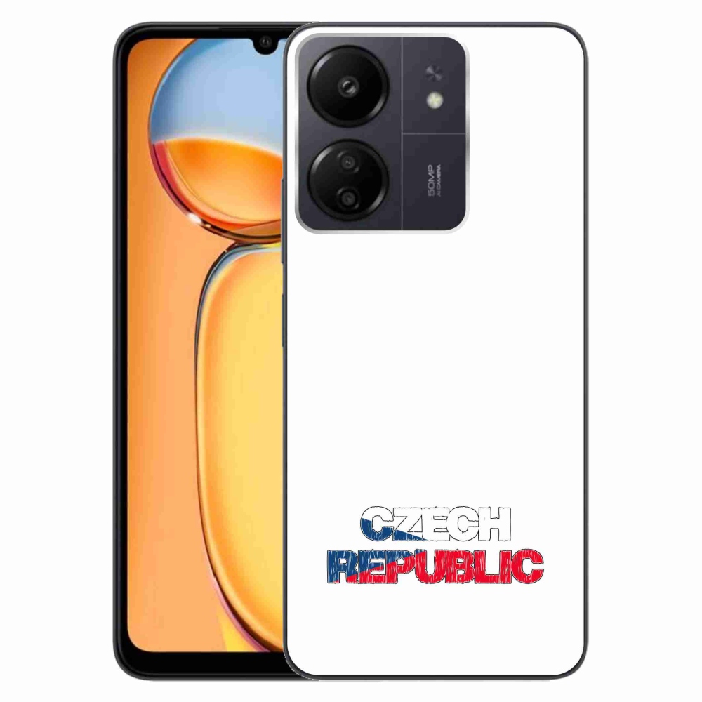 Gél borítás mmCase a Xiaomi Poco C65/Redmi 13C - Csehország fehér háttérrel