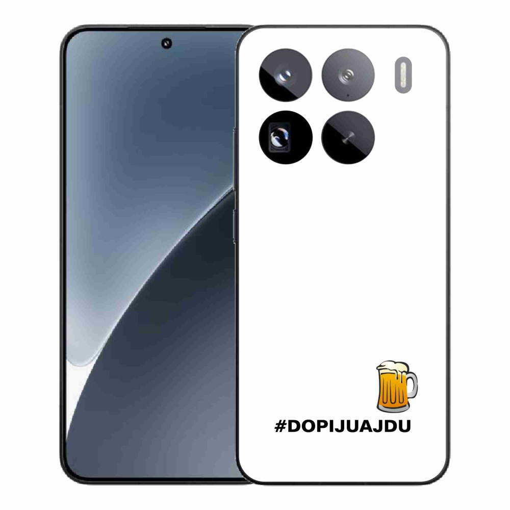 Gél borítás mmCase a Xiaomi 15 Pro - sör motívum 1 fehér háttérrel