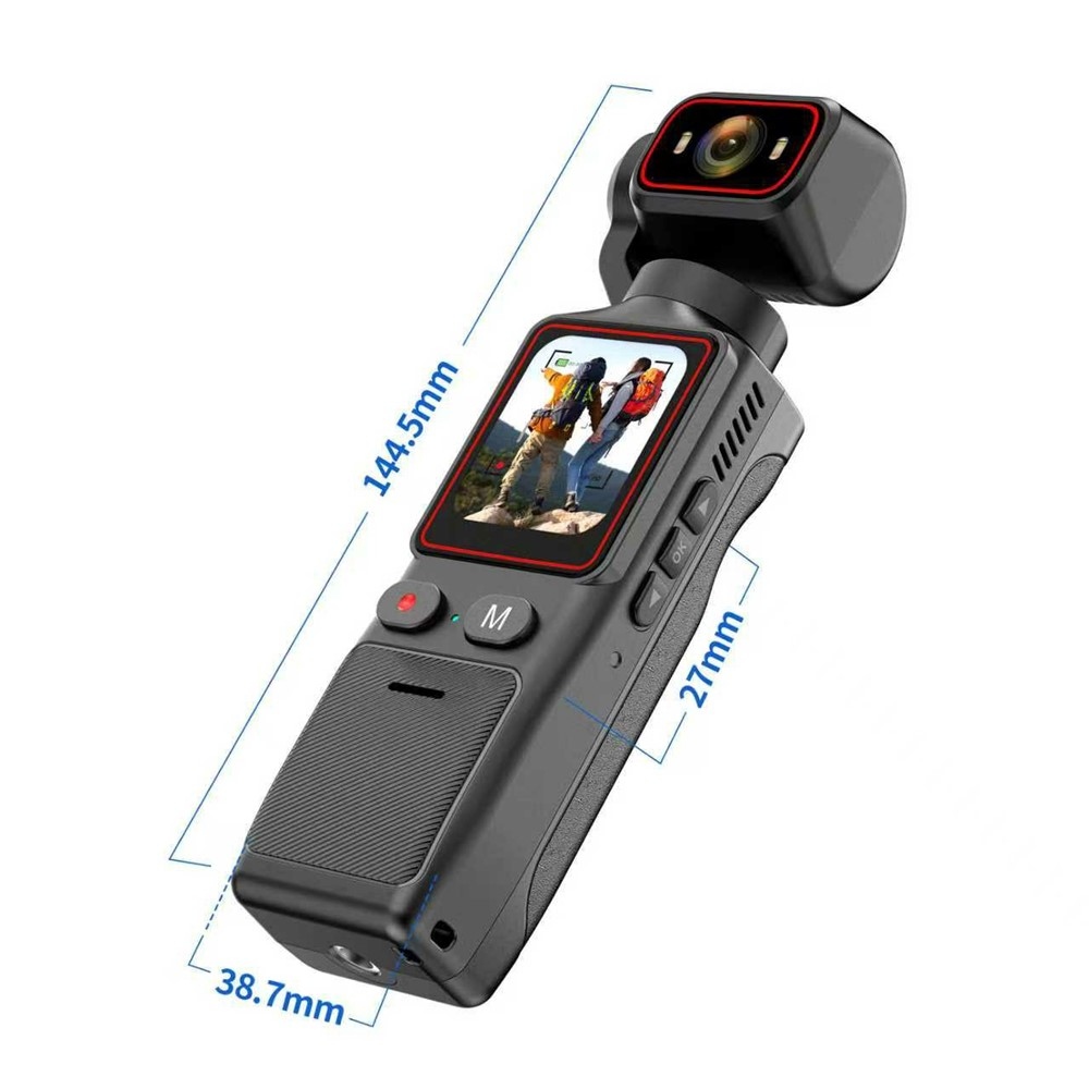 L19S 2K vlog kamera kijelzővel és LED világítással