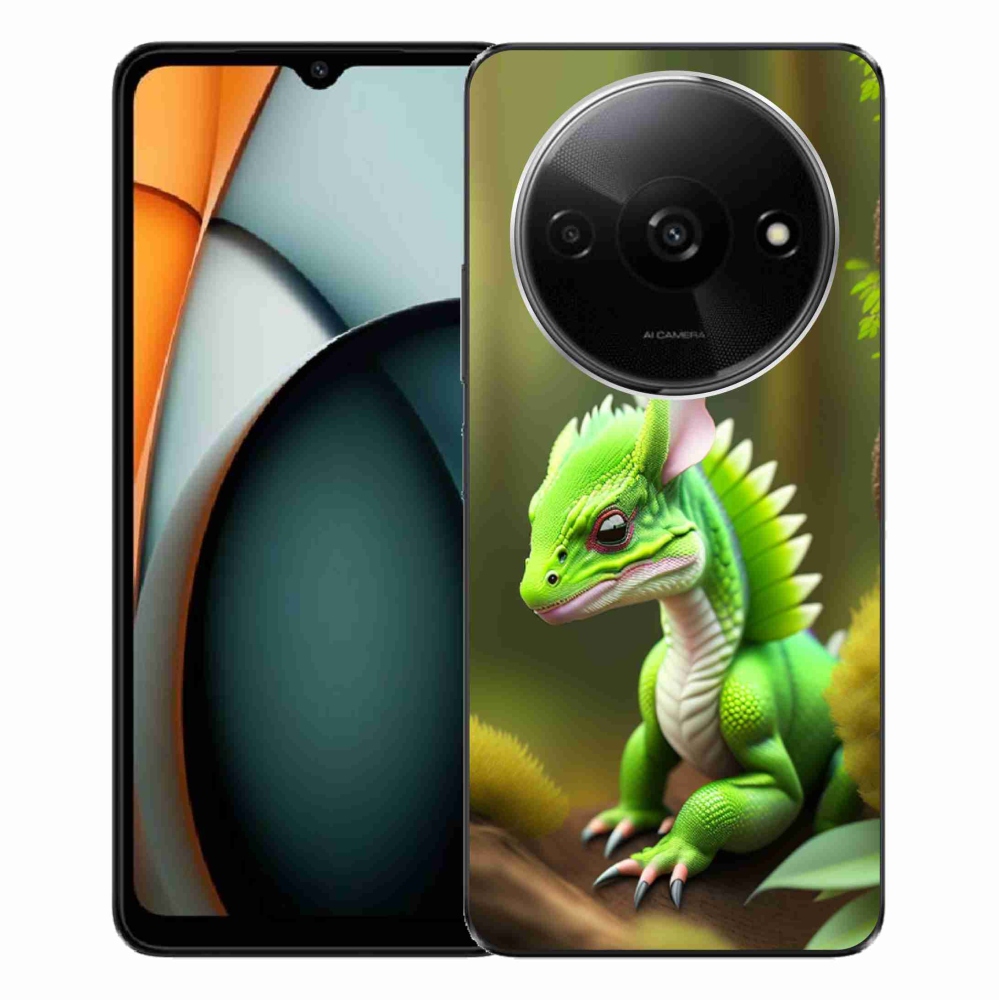 Gél borítás mmCase a Xiaomi Redmi A3-hoz - zöld sárkány