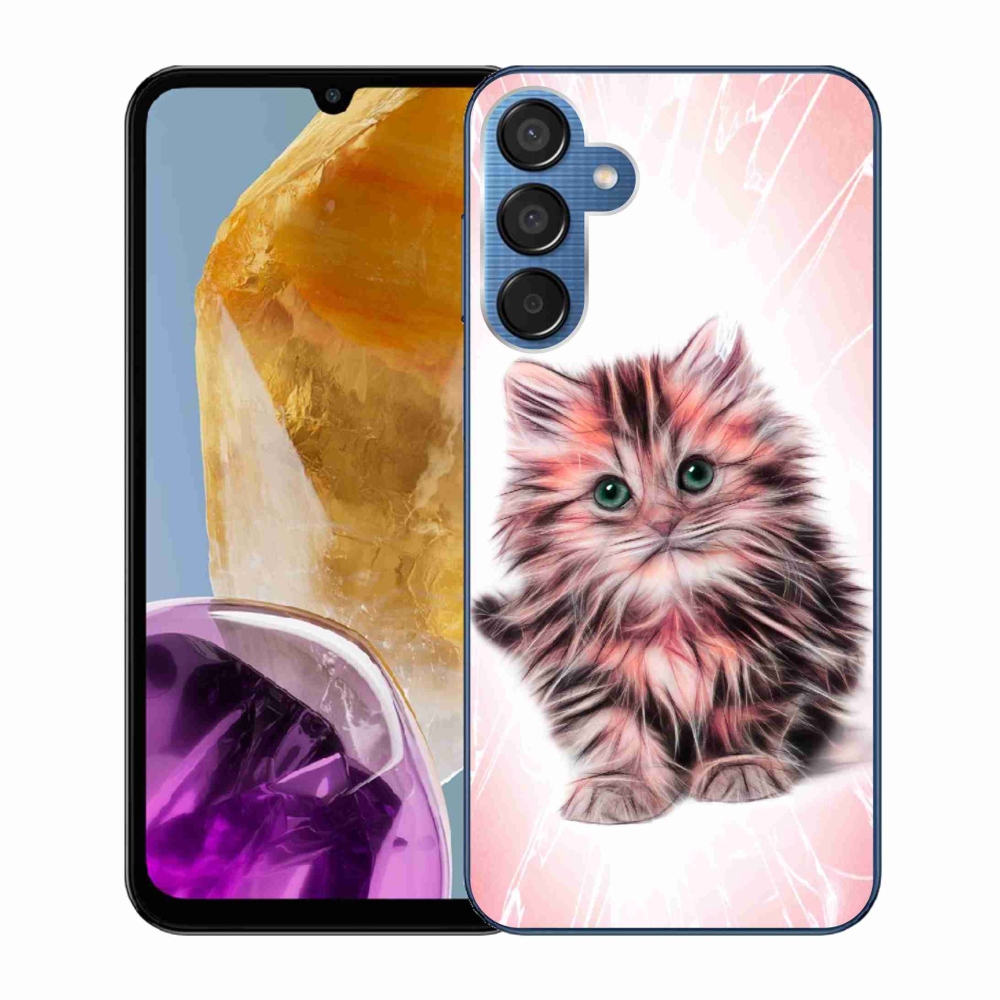 Gél borító mmCase Samsung Galaxy M15 5G - aranyos cica - Samsung Galaxy M15 5G számára