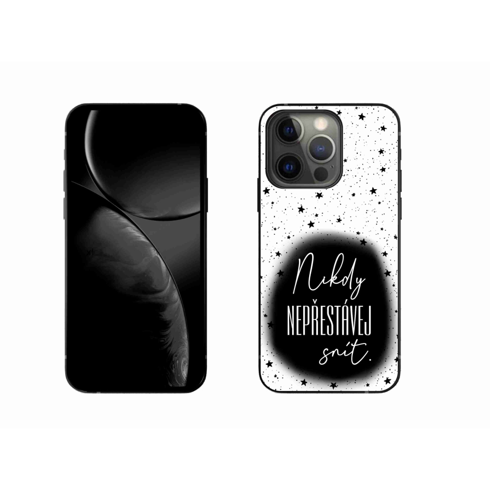 Gél borítás mmCase iPhone 13 Pro 6.1 - Idézet 1 fekete és fehér háttérrel