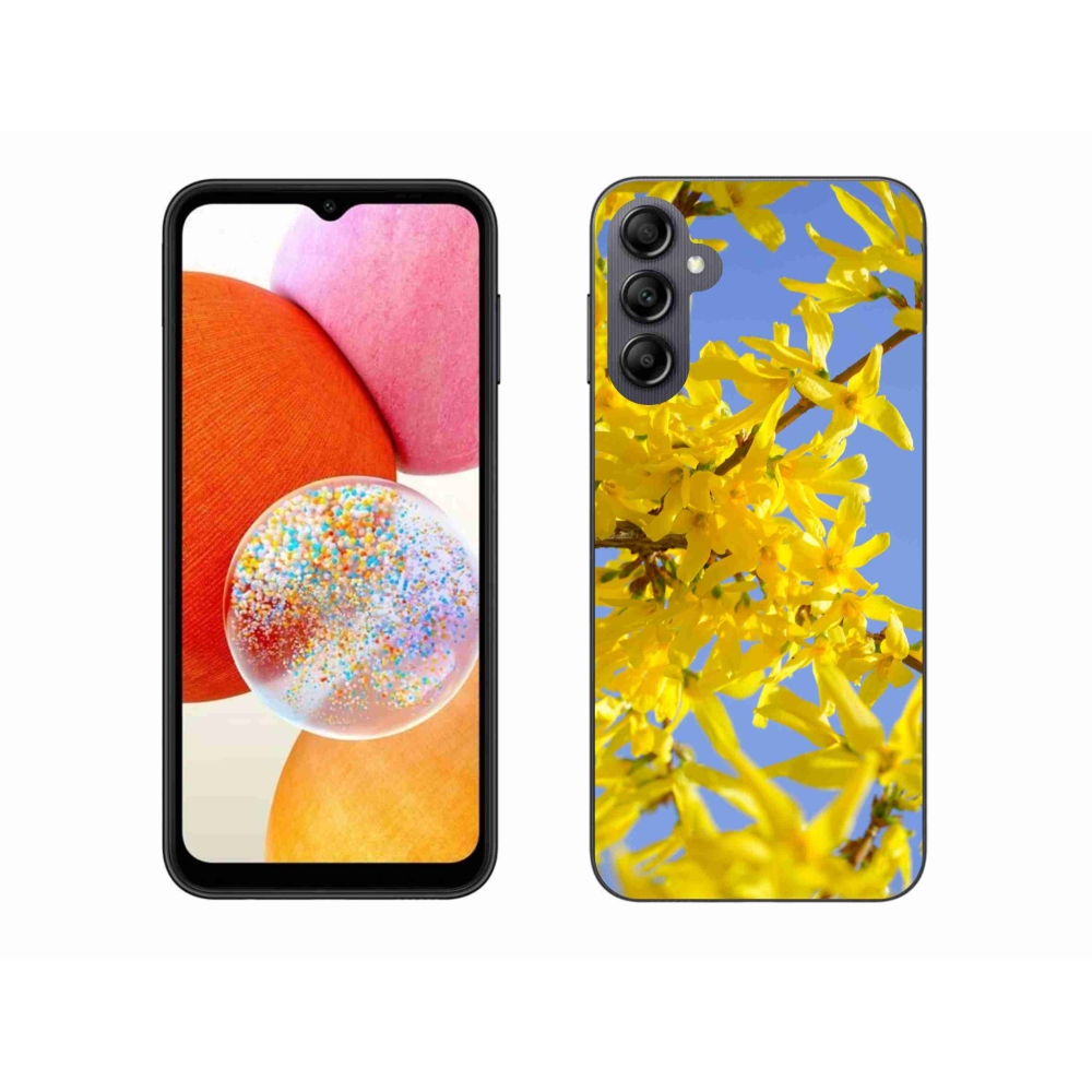 Gél borítás mmCase Samsung Galaxy A14 4G/5G - sárga virágok