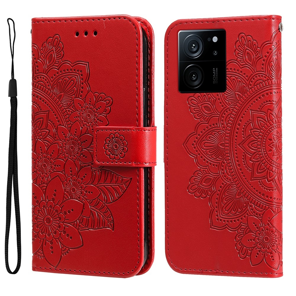Mandala könyvtáska Xiaomi 13T/13T Pro készülékhez - piros