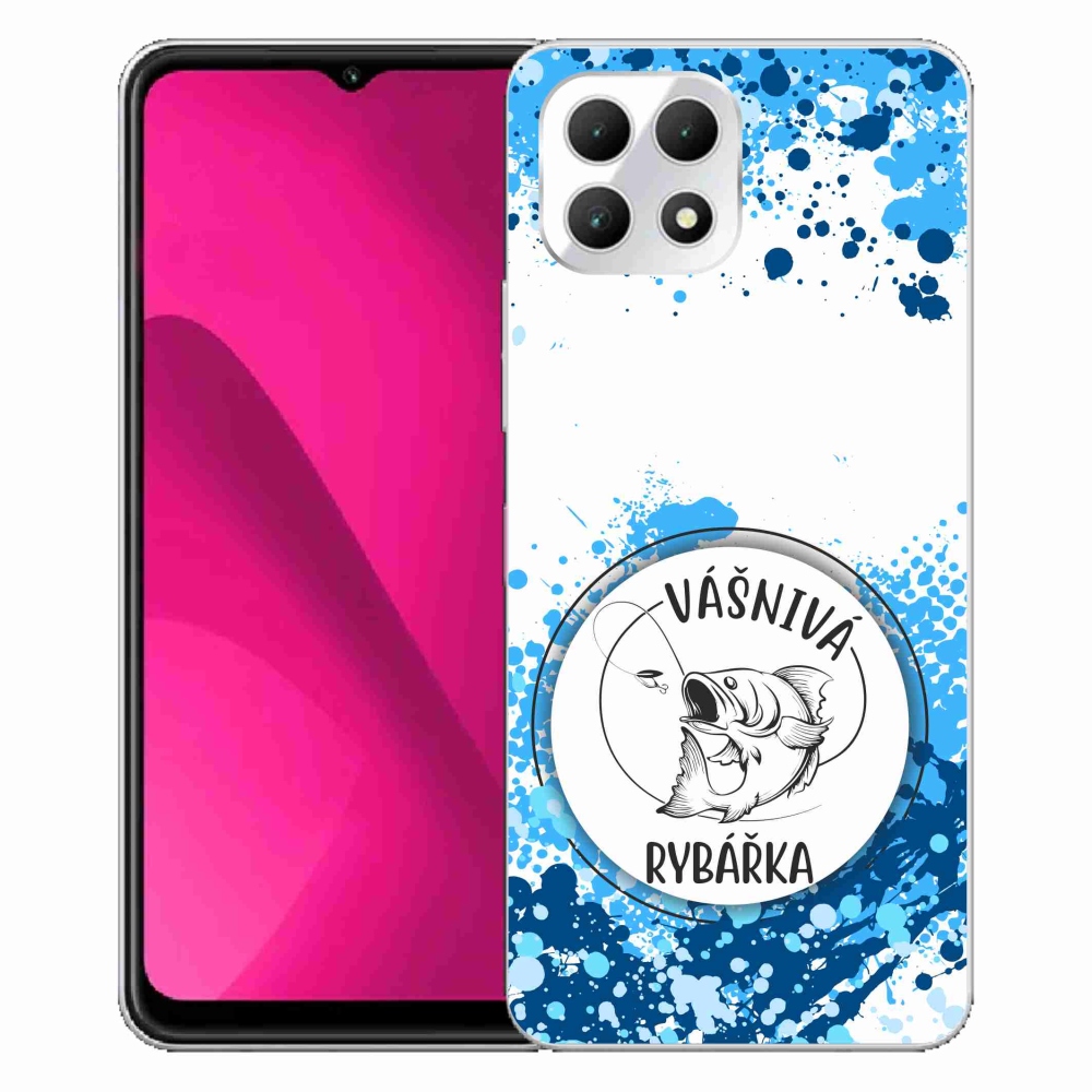 Gél borító mmCase a T-Mobile T Phone 2 készülékhez - szenvedélyes halásznő fehér háttérrel