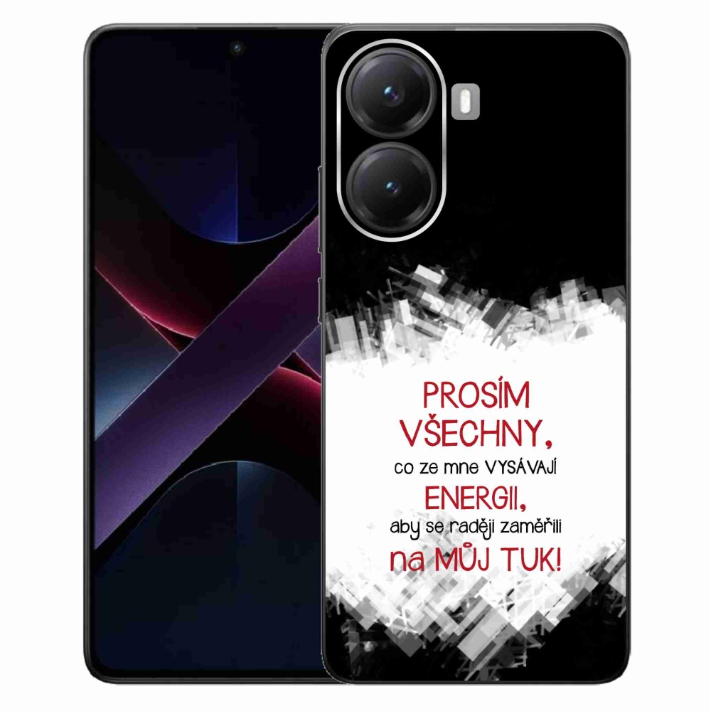 Gél borító mmCase a Xiaomi Poco X7 Pro 5G-hez - vicces szöveg 1 piros