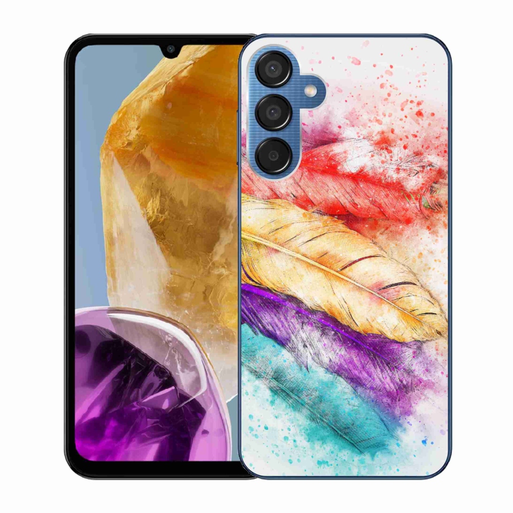 Zselés borítás mmCase Samsung Galaxy M15 5G - színes tollakhoz