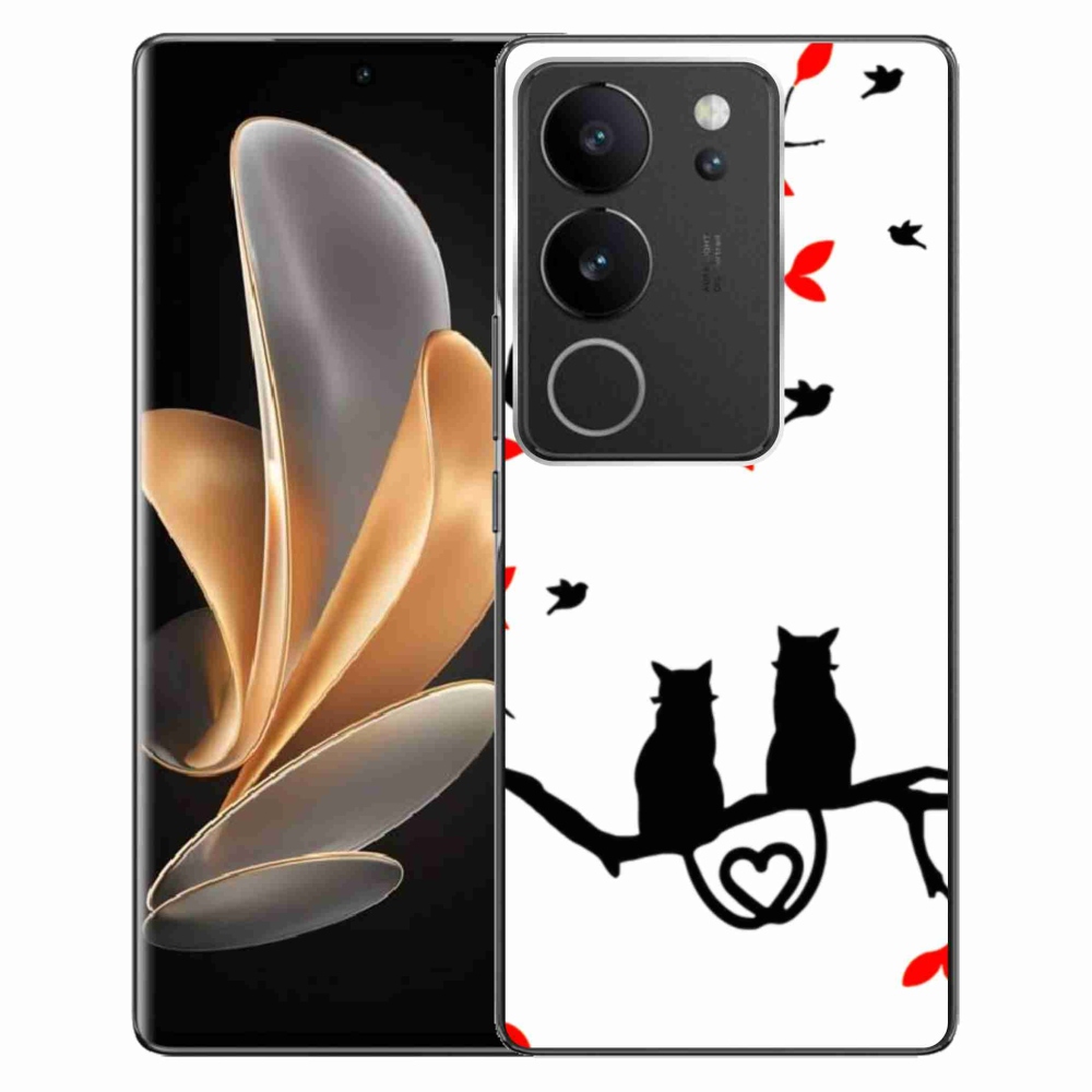 Gél borító mmCase a Vivo V29 5G-hez - macskaszerelem