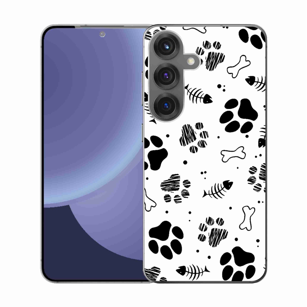 Gél borítás mmCase Samsung Galaxy S25 készülékhez - kutyamancsok 1