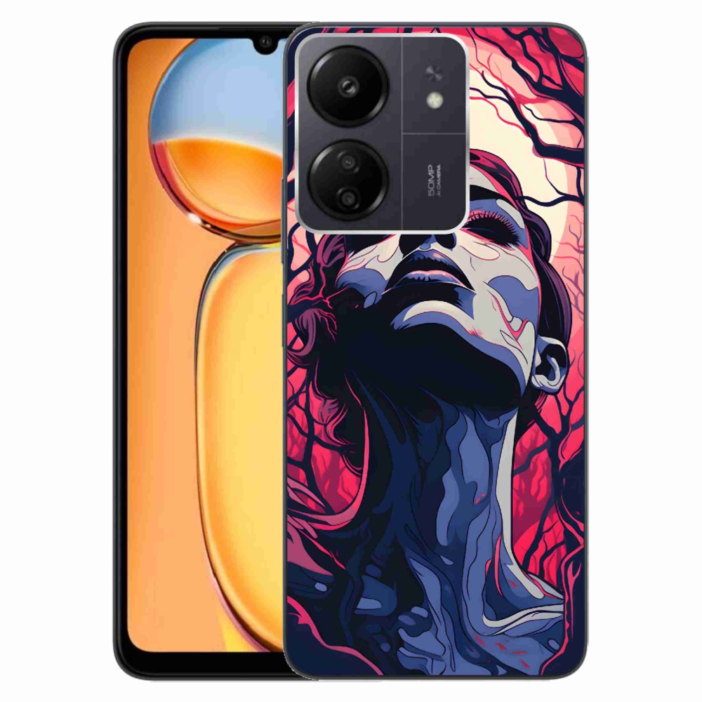 Gél borítás mmCase a Xiaomi Poco C65/Redmi 13C számára - absztrakt arc