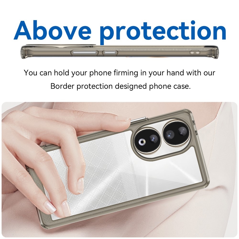 Gél tok fix hátlappal Honor 90 készülékhez - szürke