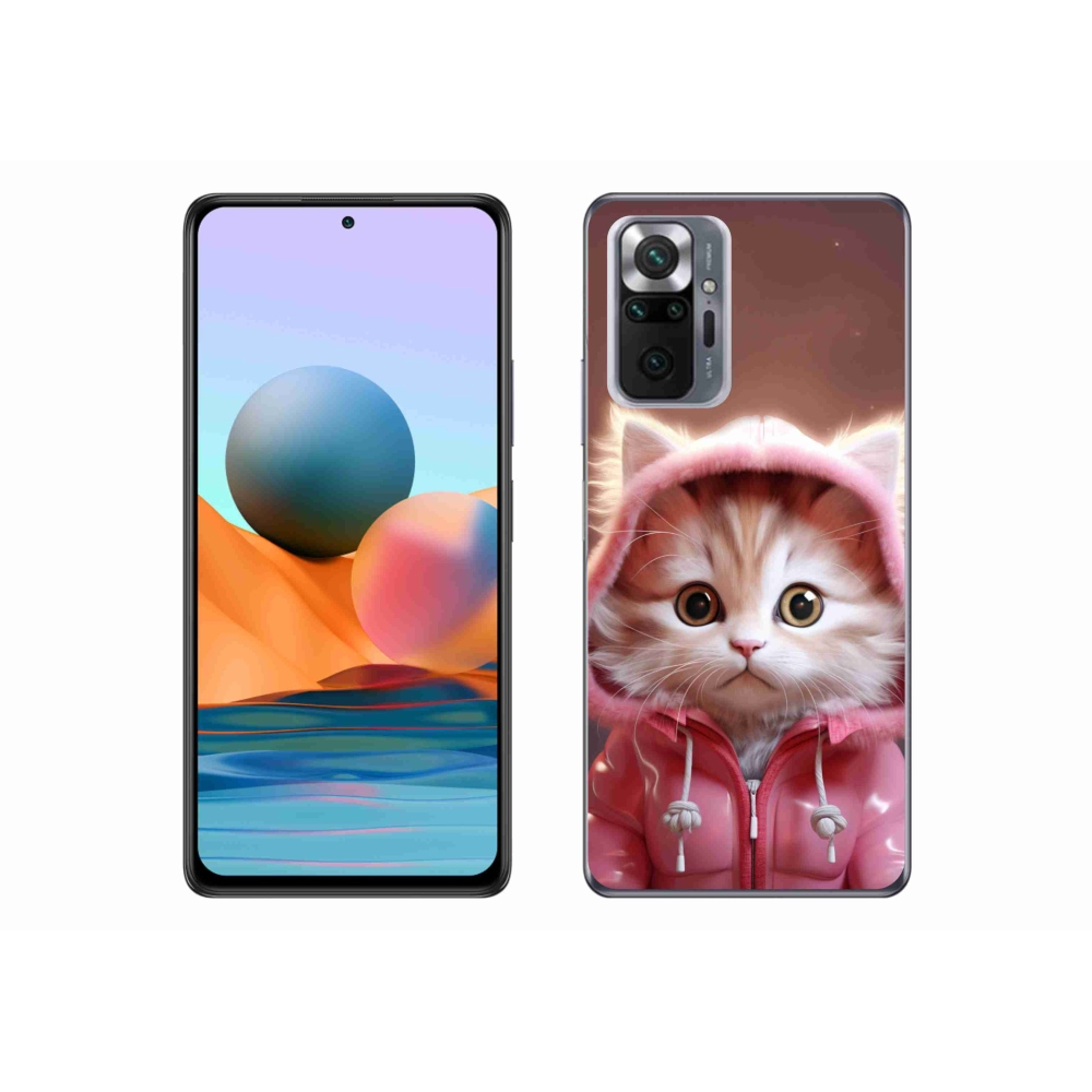 Gél borítás mmCase a Xiaomi Redmi Note 10 Pro számára - aranyos cica 3