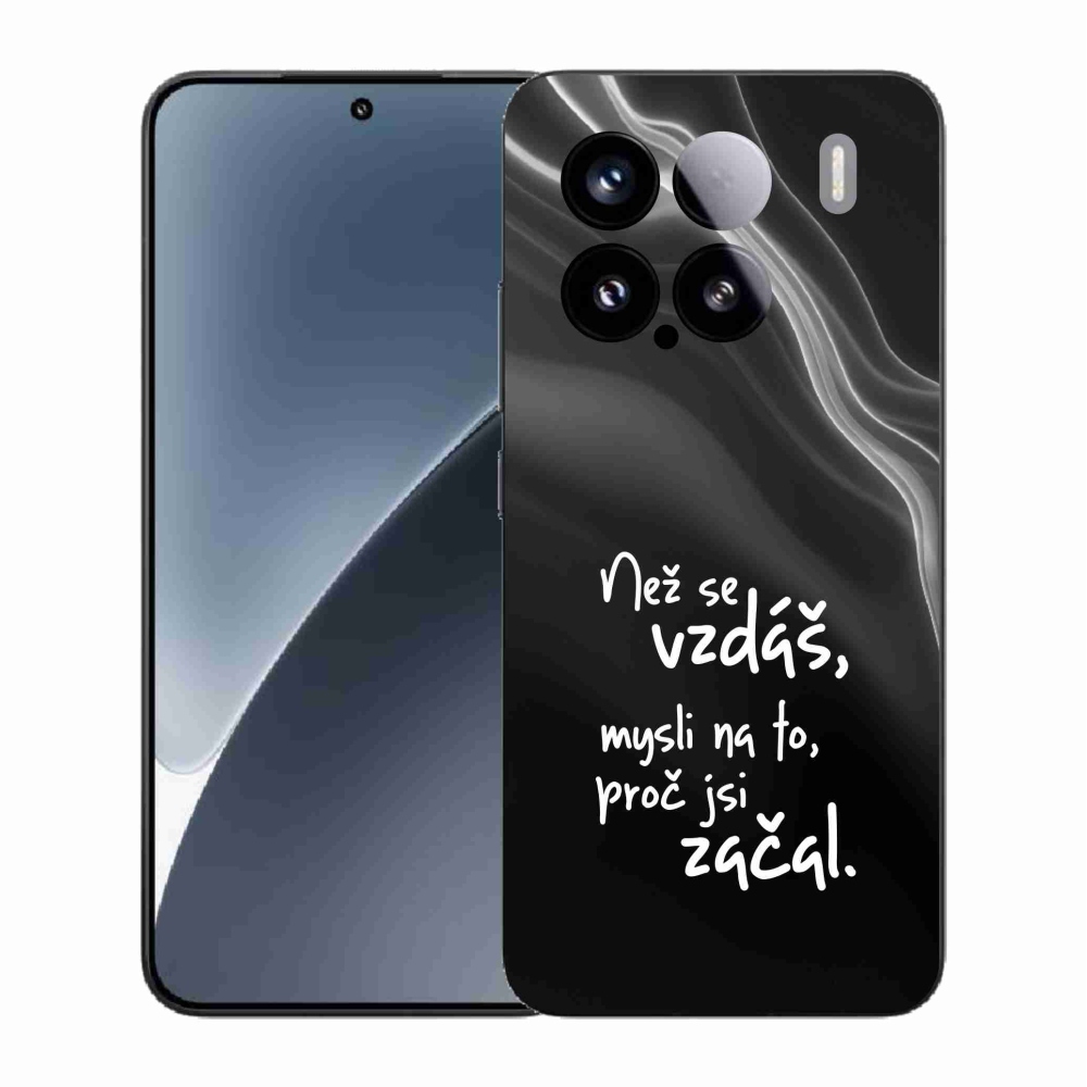 Gél borító mmCase a Xiaomi 15 - idézet 2 fekete háttérrel