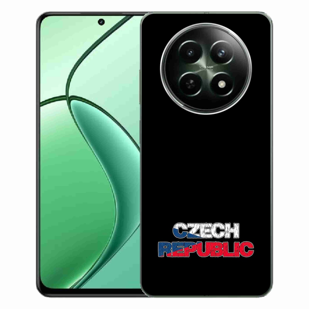 Gél borító mmCase a Realme 12 5G/12x 5G - Csehország fekete háttérrel