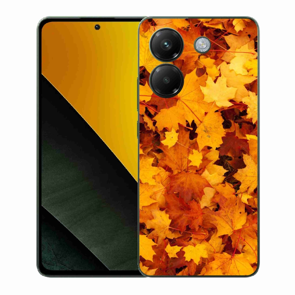 Gél borítás mmCase a Xiaomi Poco M7 Pro 5G számára - juharlevelek