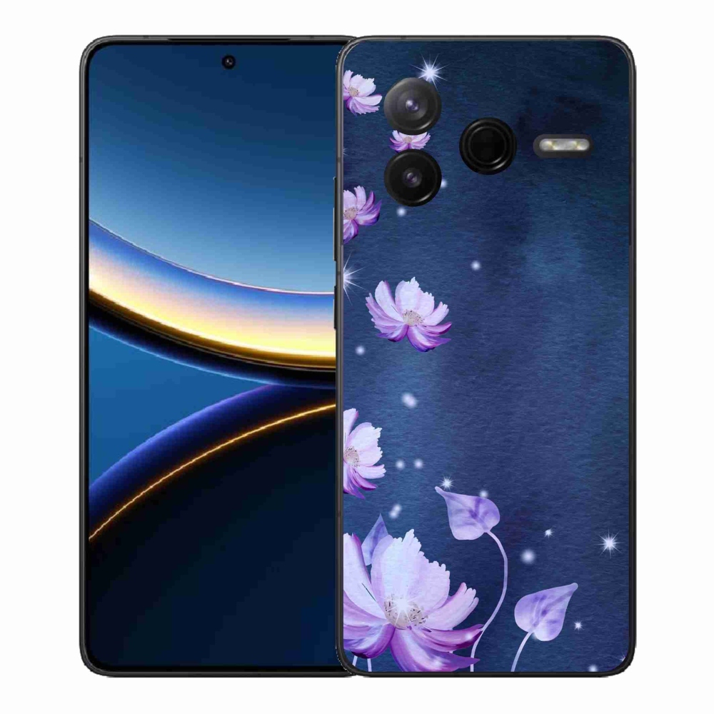 Gél borítás mmCase a Xiaomi Poco F7 Pro számára - hulló virágok