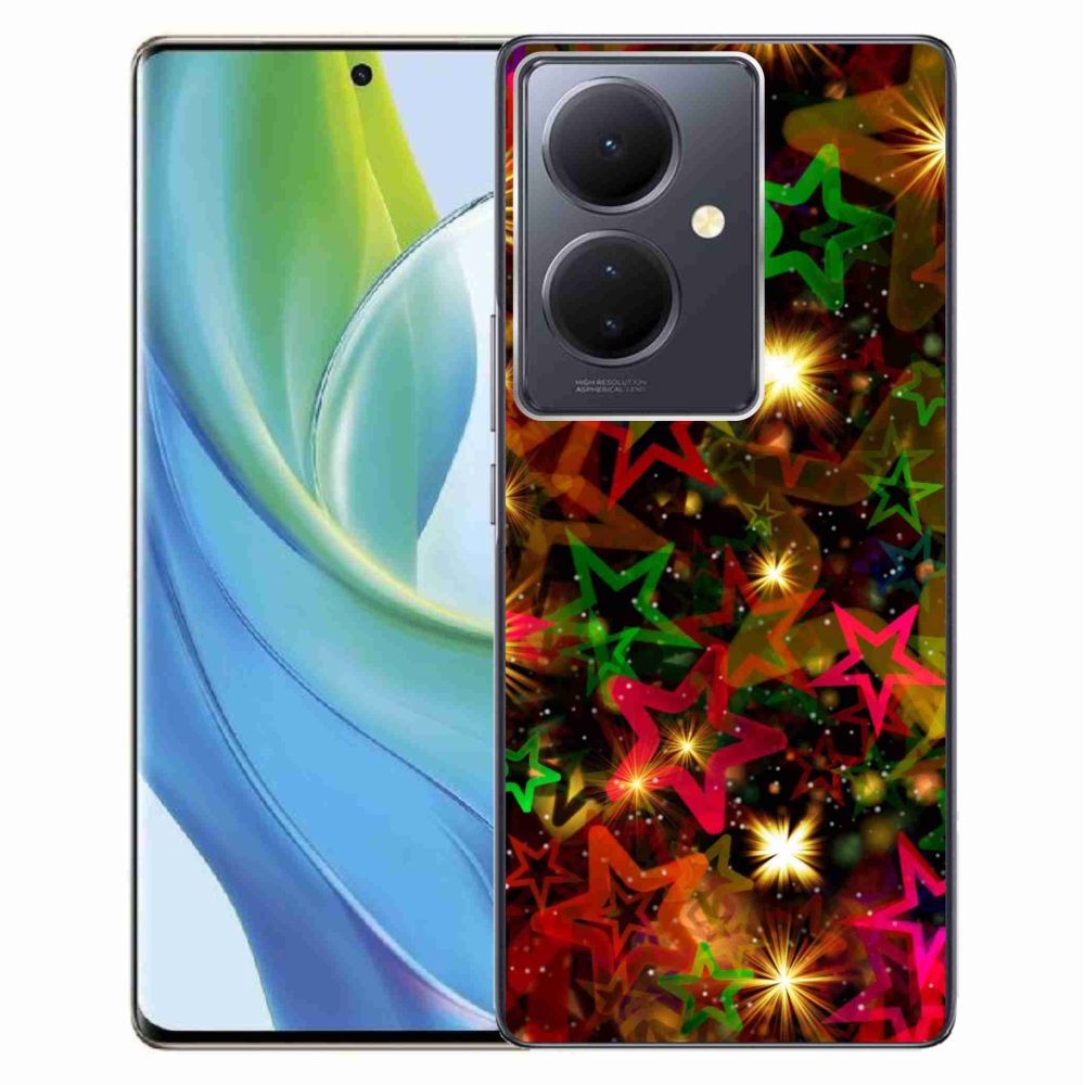 Gél borító mmCase a Vivo V29 Lite 5G-hez - színes csillagok