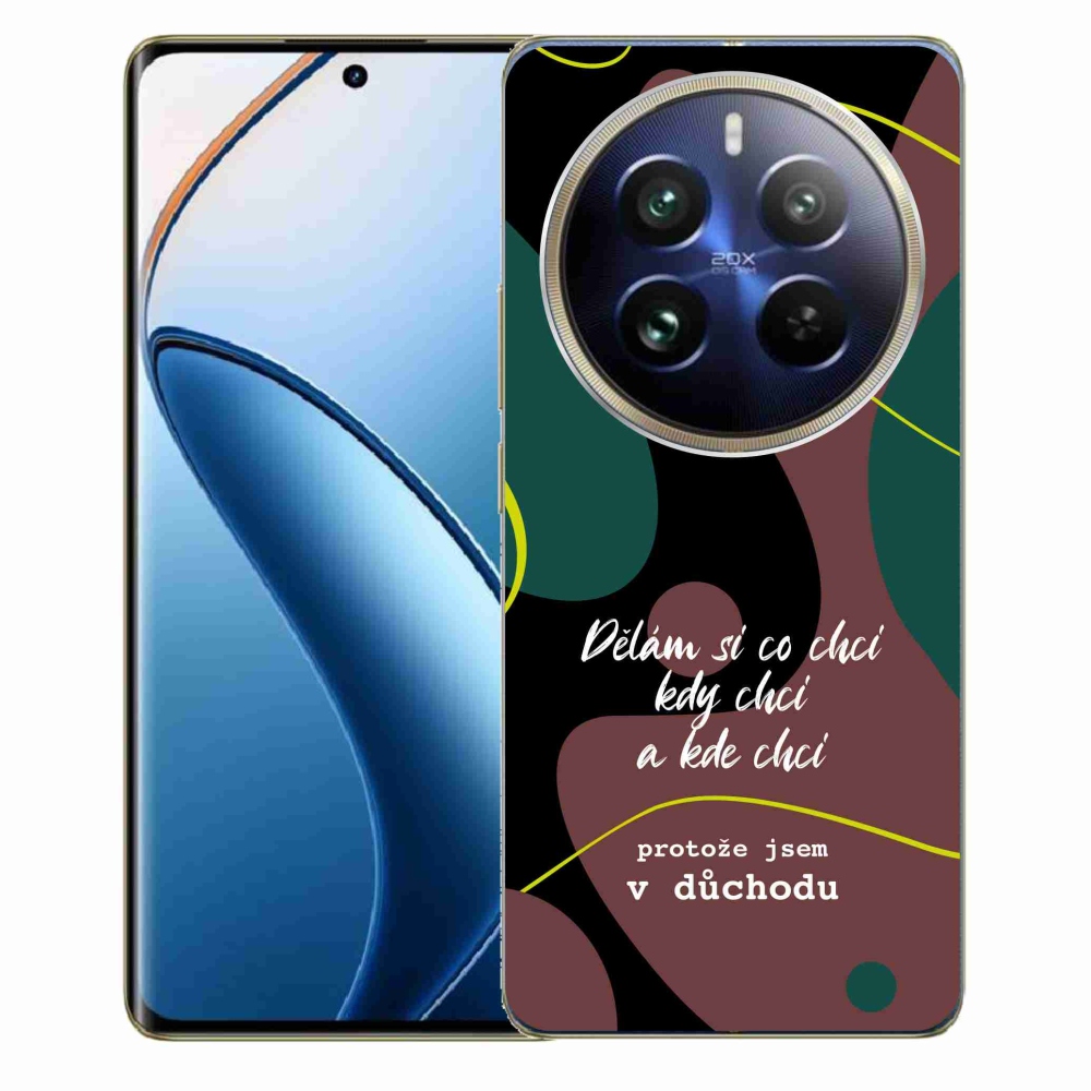 Gél borító mmCase a Realme 12 Pro 5G/12 Pro+ 5G - vicces szöveg 10 fekete háttérrel