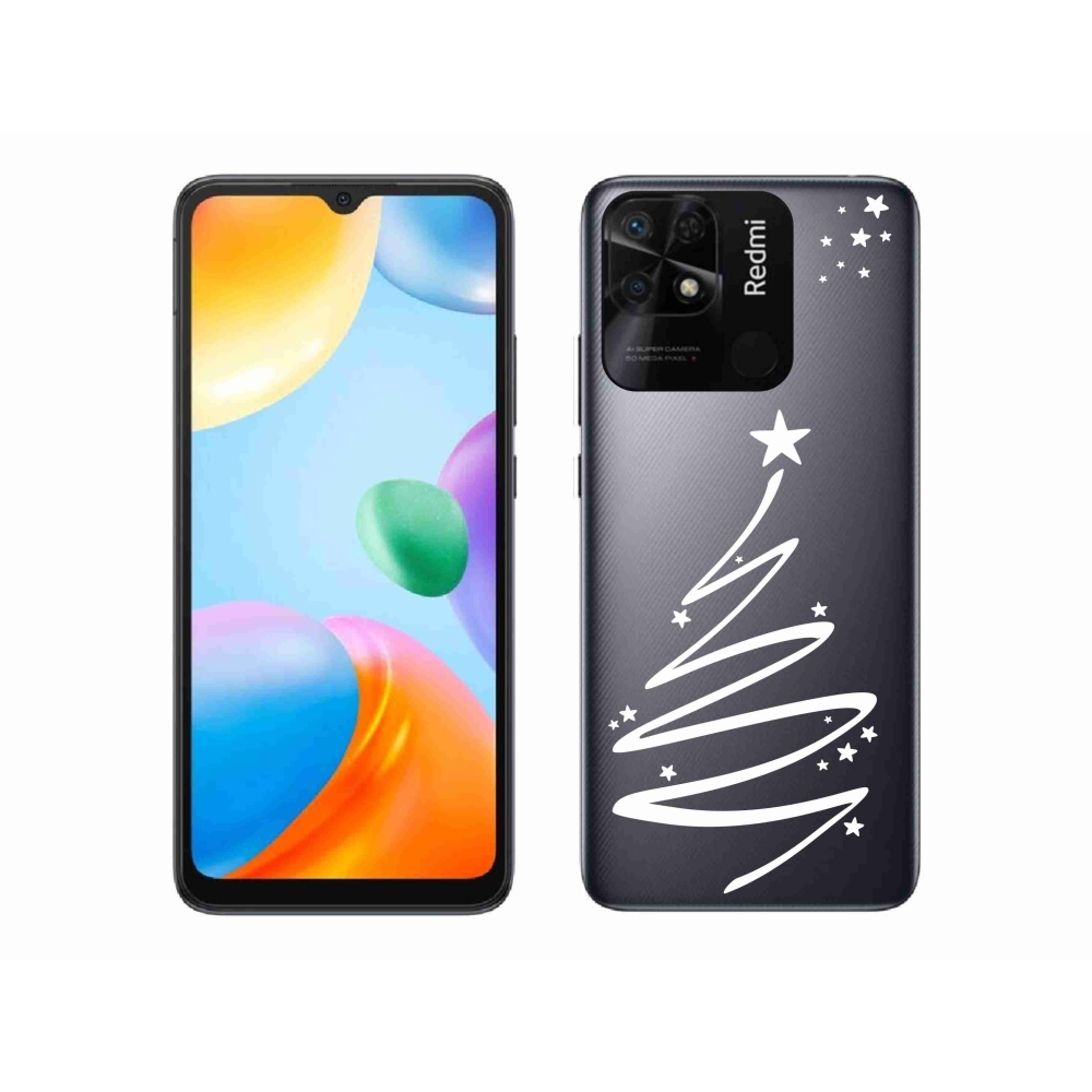 Gél borító mmCase a Xiaomi Redmi 10C-hez - fehér fa átlátszó háttéren