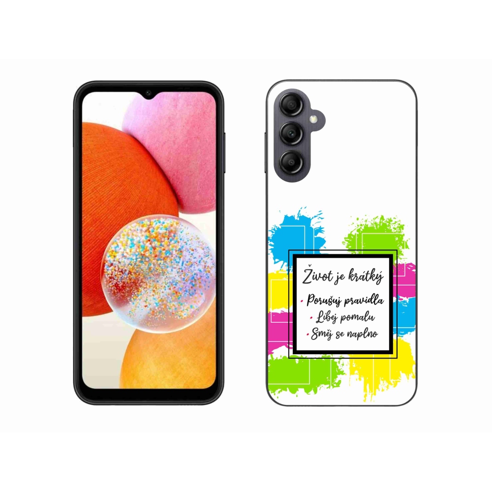 Gél borítás mmCase Samsung Galaxy A14 4G/5G - idézem 5 fehér háttér