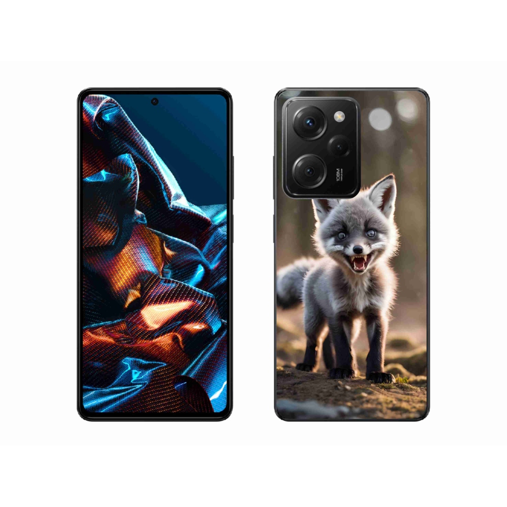 Gél borítás mmCase a Xiaomi Poco X5 Pro 5G számára - angry fox
