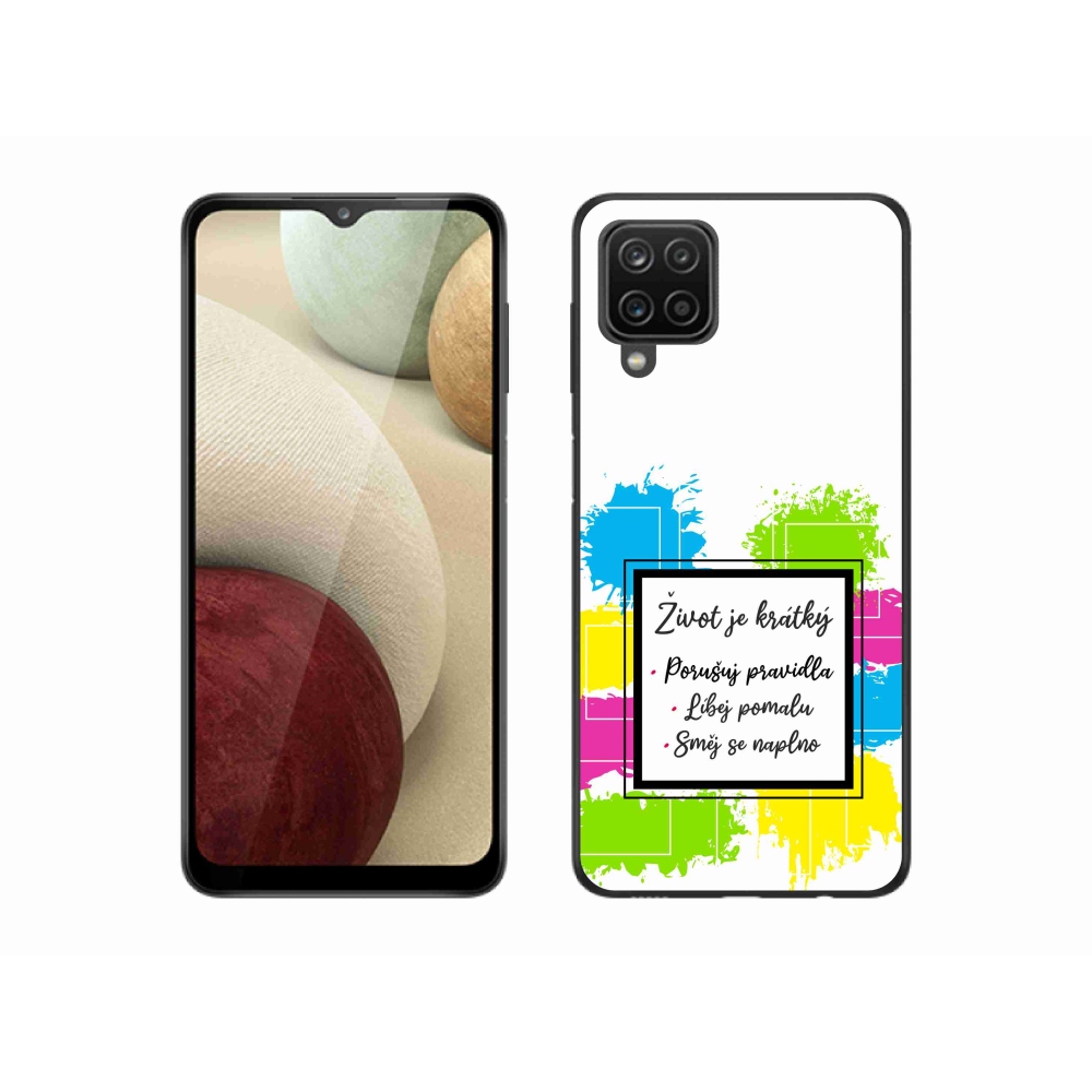 Gél borítás mmCase Samsung Galaxy A12 - idézem 5 fehér háttérrel
