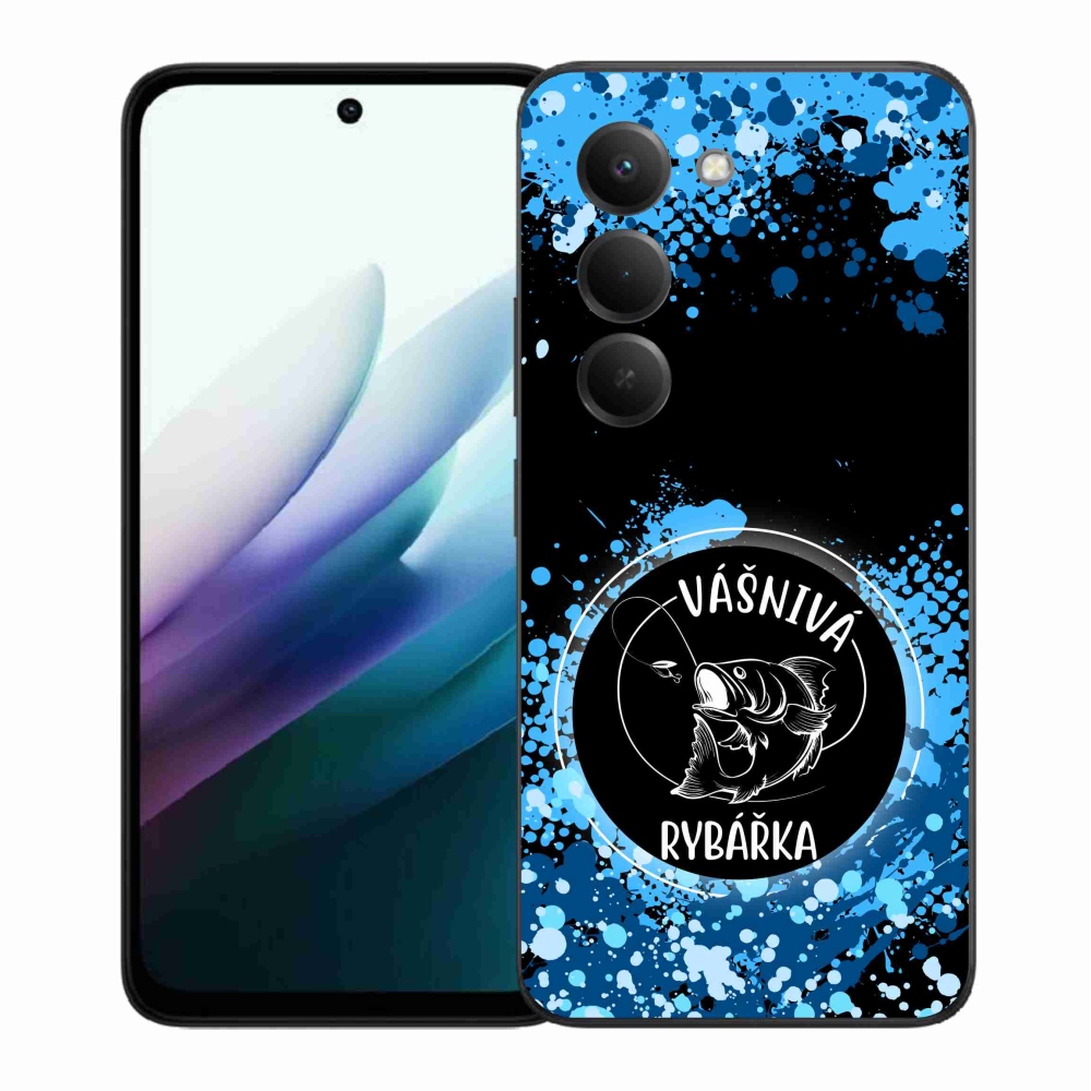 Gél borító mmCase a Xiaomi Redmi 15 4G/5G (171mm) - szenvedélyes halász fekete háttérrel