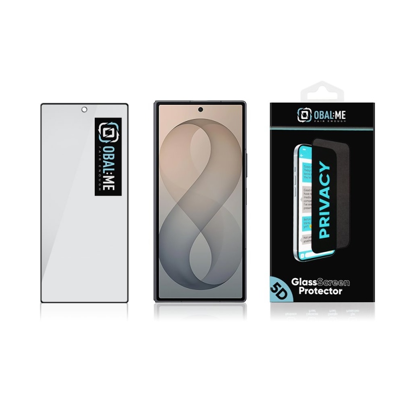 OBAL:ME Privacy 5D edzett üveg a Samsung Galaxy Z Fold 8-hoz, Ultra Black