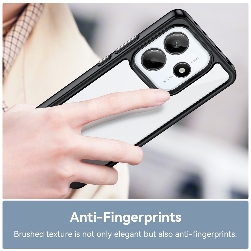 Gél tok rögzített hátlappal a Xiaomi Redmi Note 14 5G-re - fekete