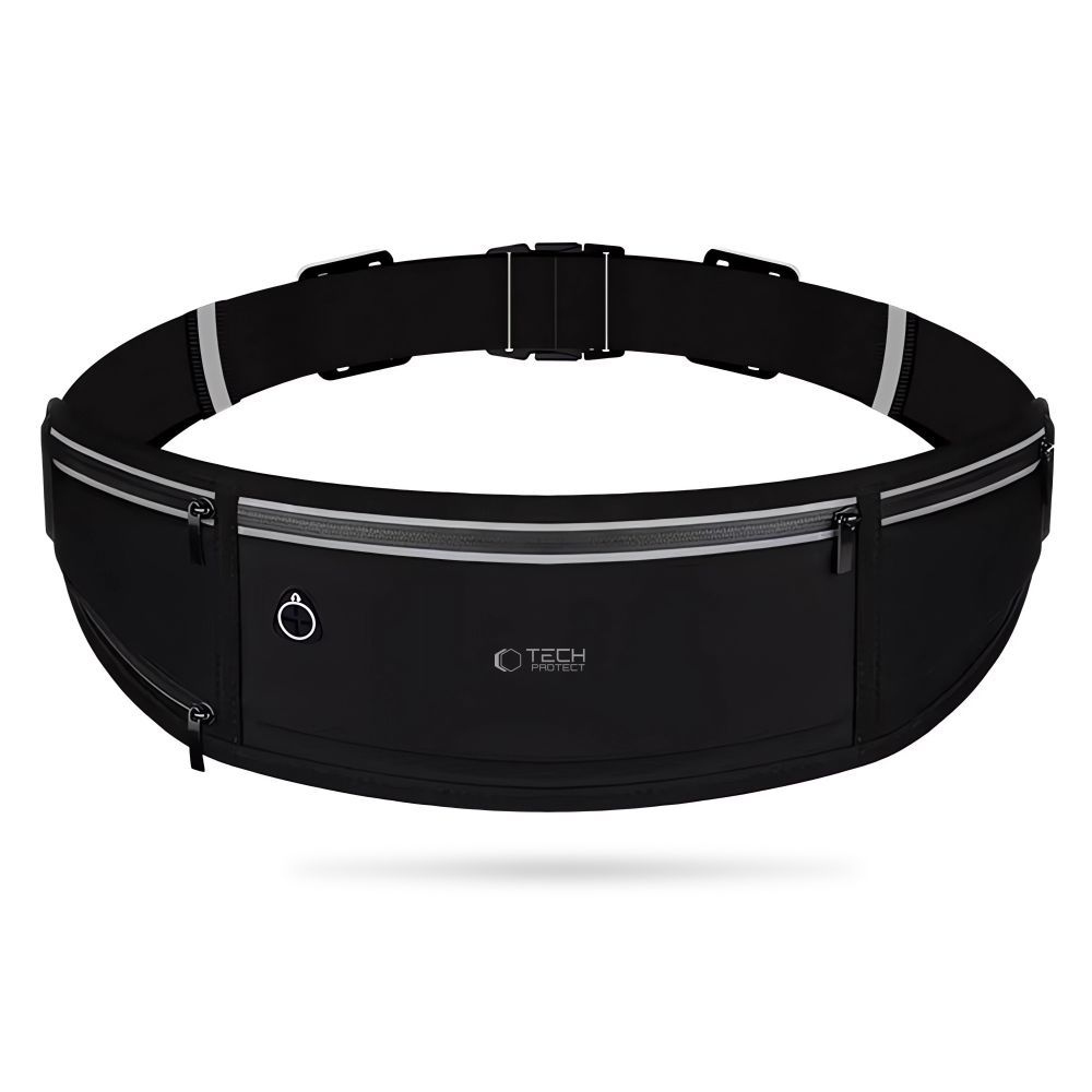 Tech-Protect M3 univerzális sportövtáska kulacstartóval - fekete