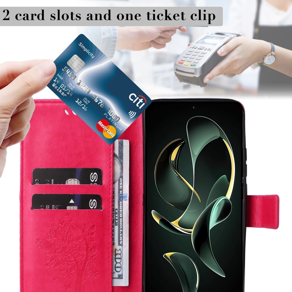 Fa könyv tok Xiaomi 13T/13T Pro - rózsa