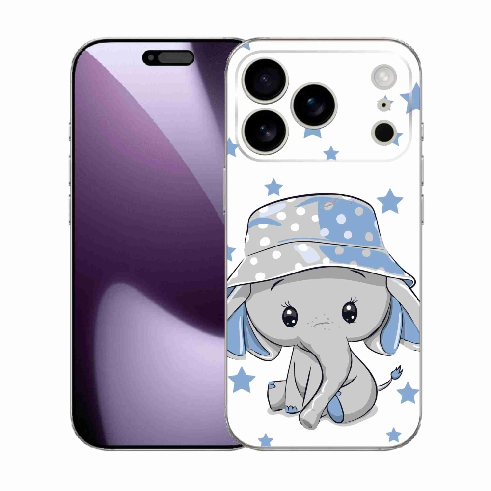 Zselés borítás mmCase iPhone 17 Pro készülékhez - kék elefánt