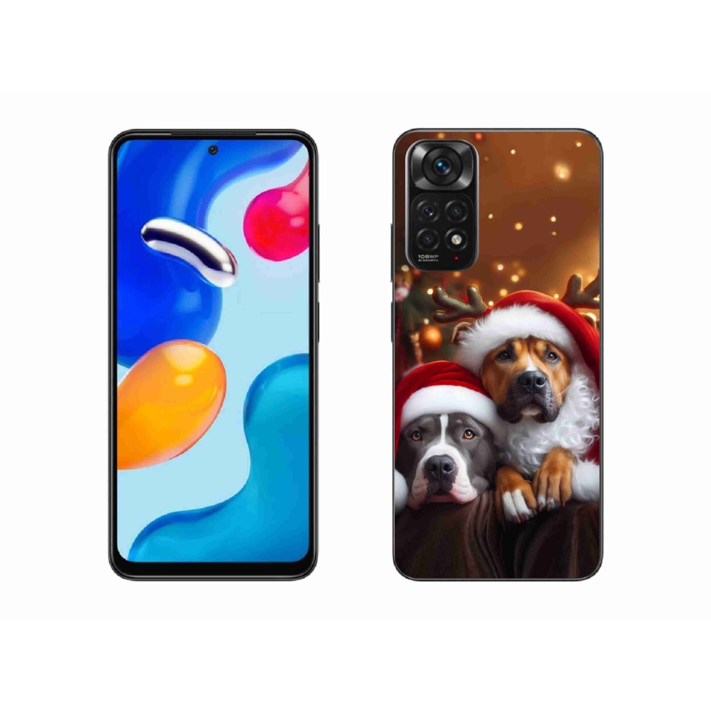 Gél borítás mmCase a Xiaomi Redmi Note 11 4G-hez - Karácsonyi kutyák