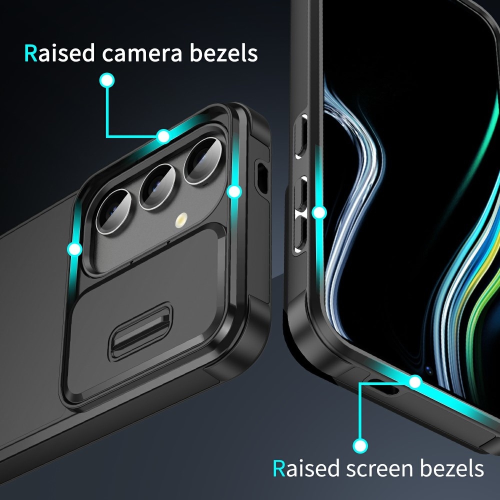 Camshield tartós védőburkolat Samsung Galaxy S25+ készülékhez - fekete