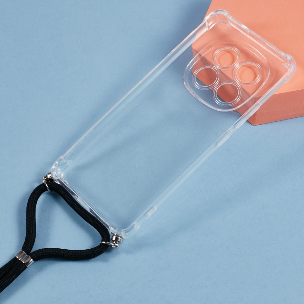 Átlátszó zselés tok zsinórral a Xiaomi Redmi Note 14 Pro+ 5G-hez