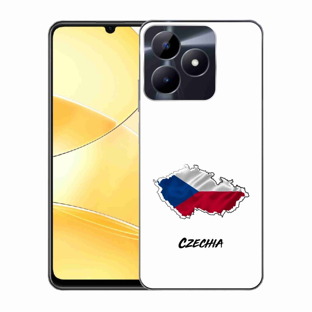 Zselés borító mmCase a Realme C51/C53 készülékhez - Csehország fehér háttér