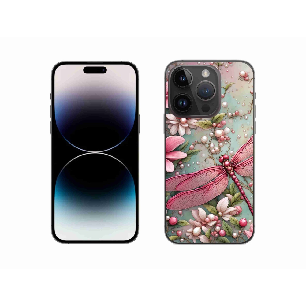 Zselés borítás mmCase iPhone 14 Pro készülékhez - szitakötő