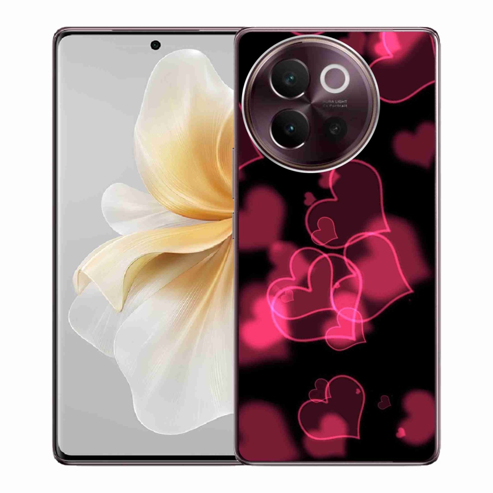 Gél borítás mmCase a Vivo V40 Lite 5G készülékhez - piros szívek