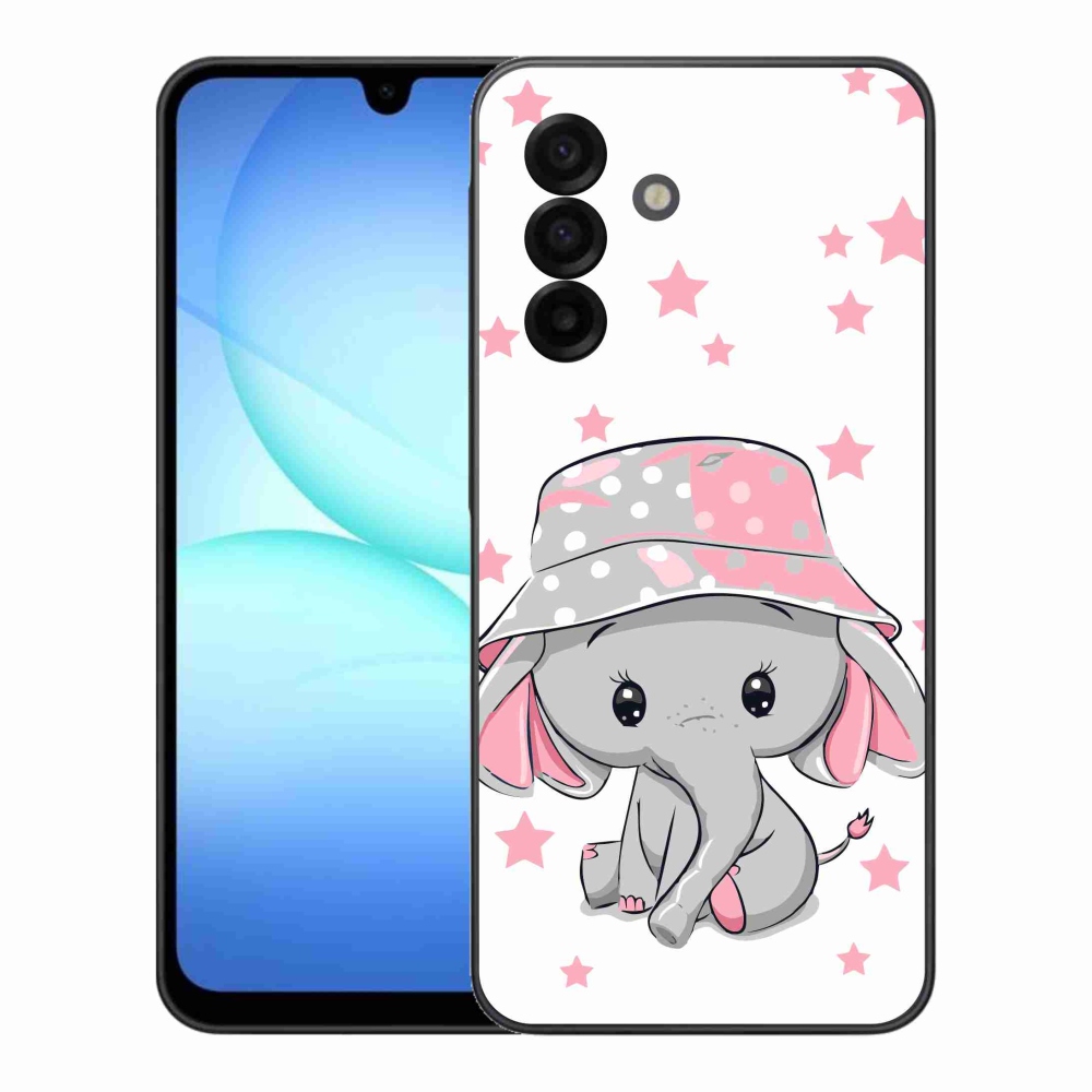 Zselés borítás mmCase Samsung Galaxy A17 4G/5G - rózsaszín elefánthoz