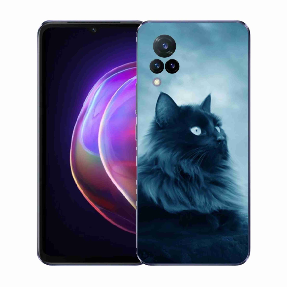 Zselés borítás mmCase a Vivo V21 4G/5G készülékhez - fekete cat 1