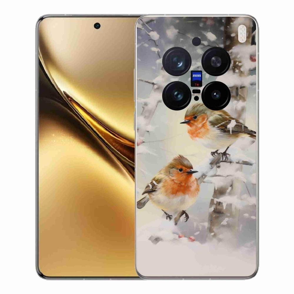 Zselés borítás mmCase a Vivo X200 Pro 5G készülékhez - madarak télen