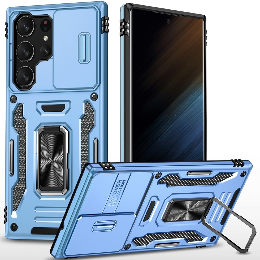 Gyűrűk tartós borítása Samsung Galaxy S25 Ultra készülékhez - világoskék