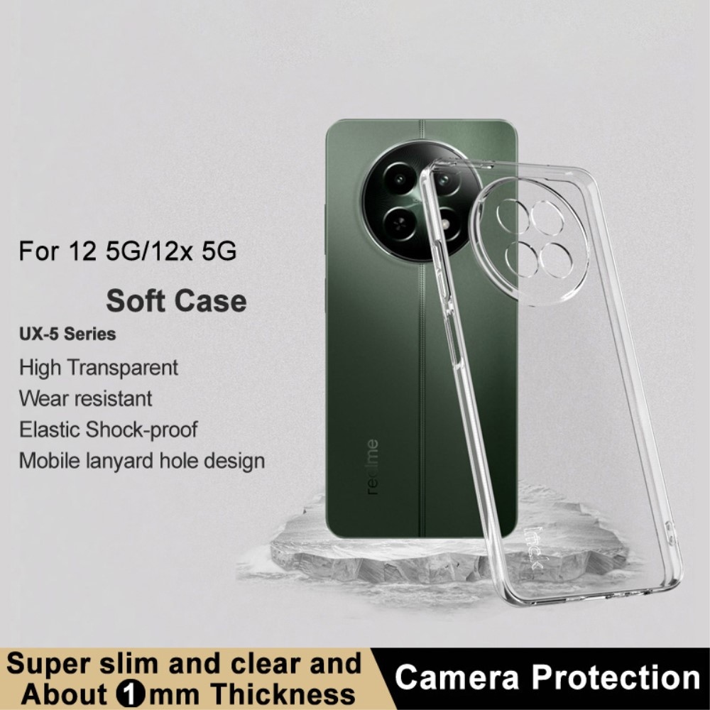 IMK átlátszó zselés tok a Realme 12 5G/12x 5G készülékhez - átlátszó