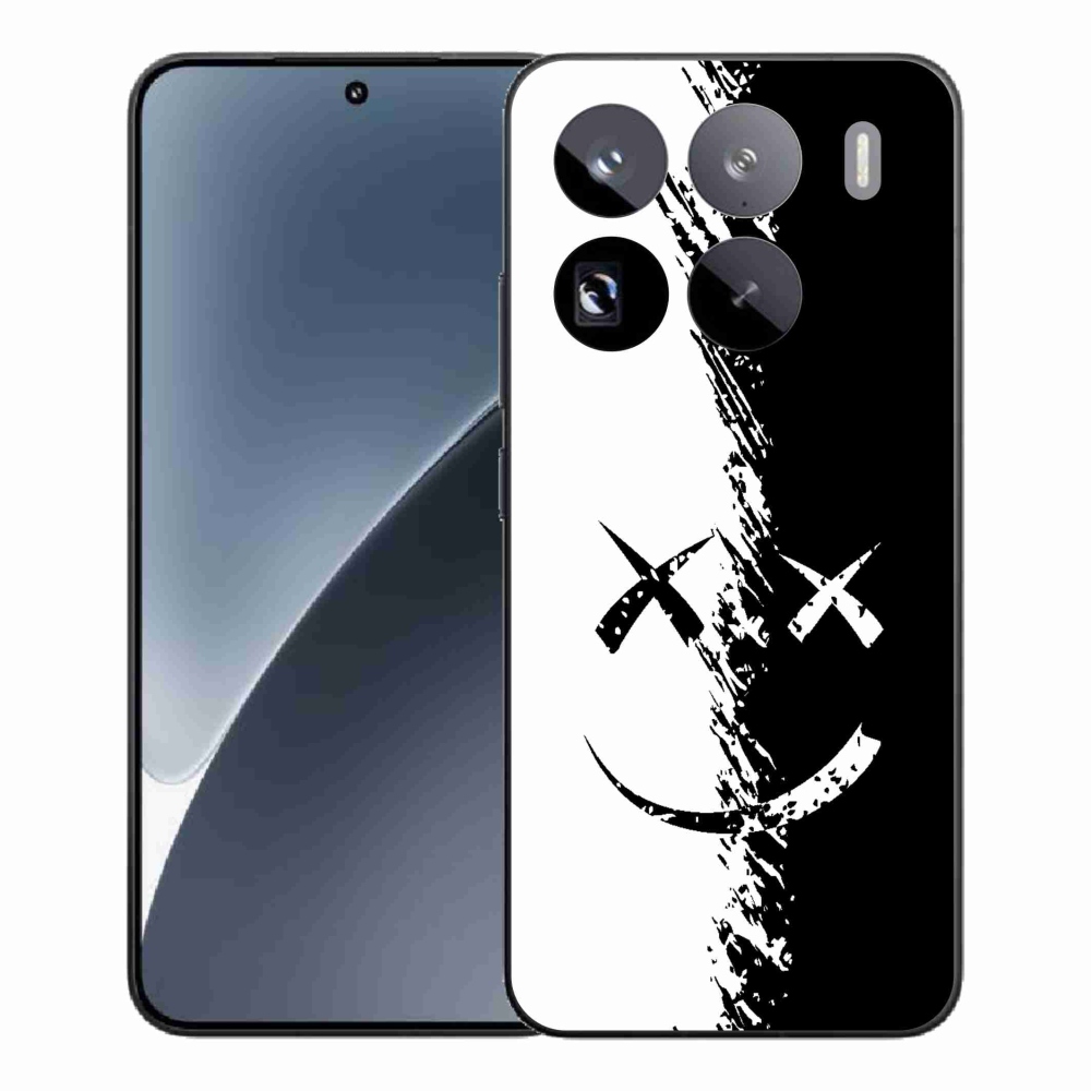 Gél borítás mmCase a Xiaomi 15 Pro számára - fekete-fehér mosolygó