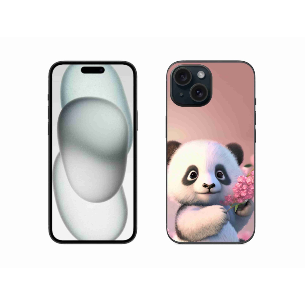 Gél borítás mmCase iPhone 15 készülékhez - aranyos panda