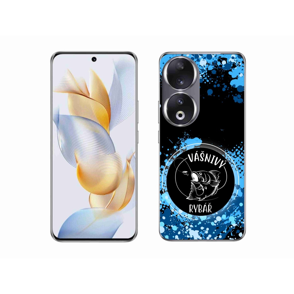 Gél borító mmCase a Honor 90-hez - szenvedélyes halász fekete háttérrel