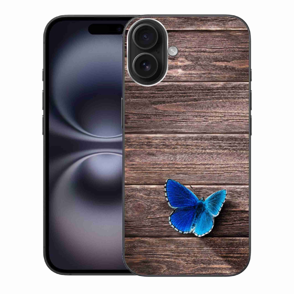 Gél védőhuzat mmCase iPhone 16 Plus készülékhez - kék pillangó 1