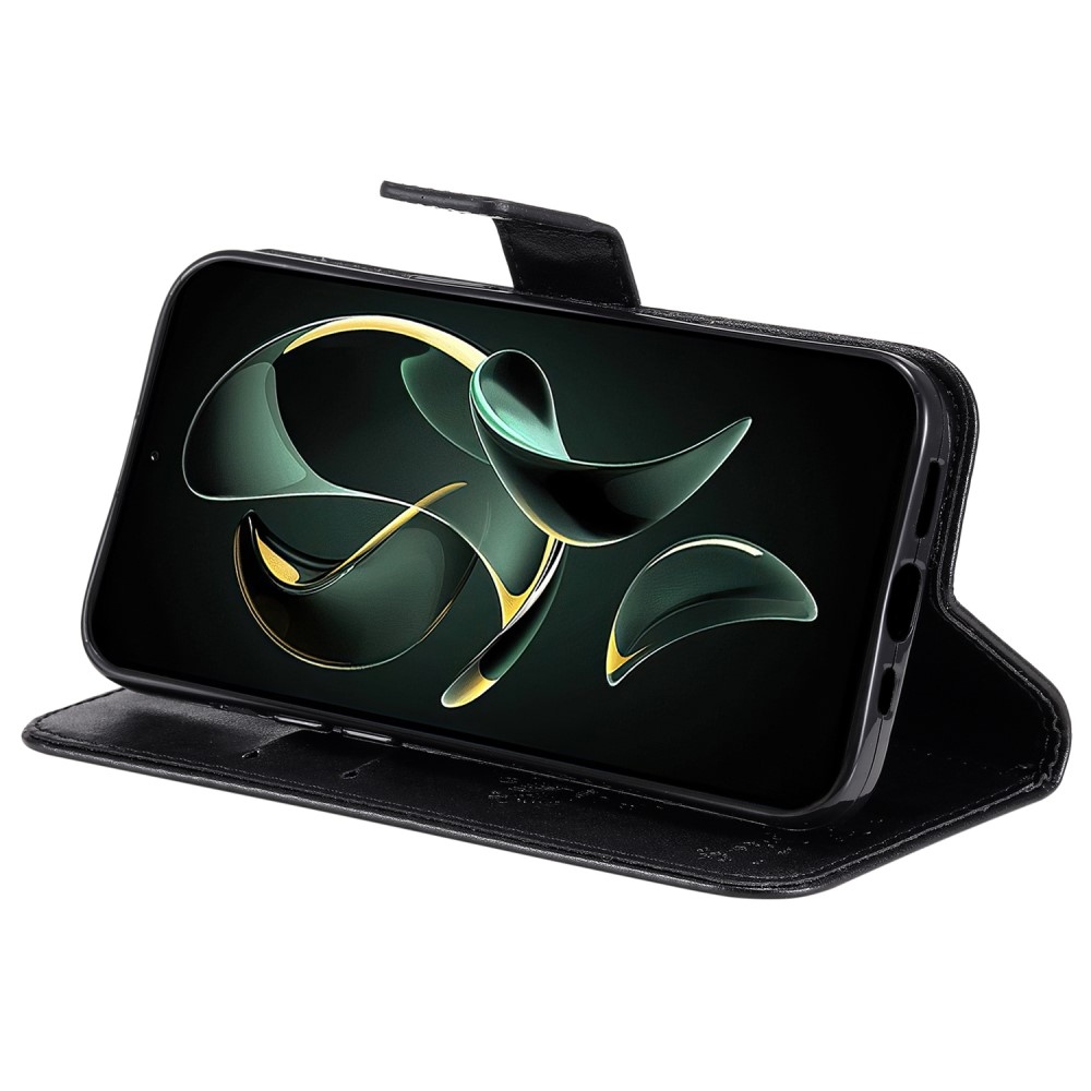 Fa könyvtáska Xiaomi 13T/13T Pro készülékhez - fekete