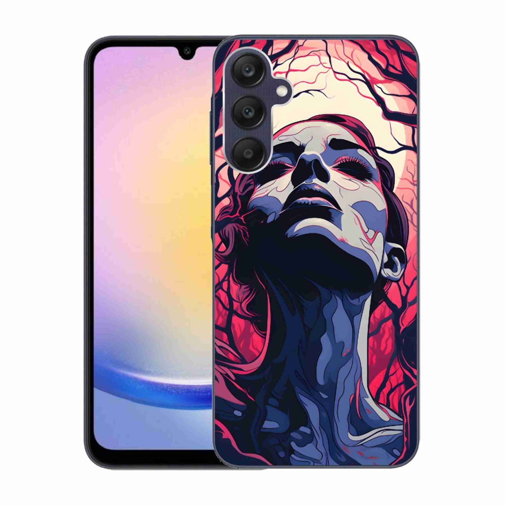 Gél borítás mmCase Samsung Galaxy A25 5G - absztrakt arc