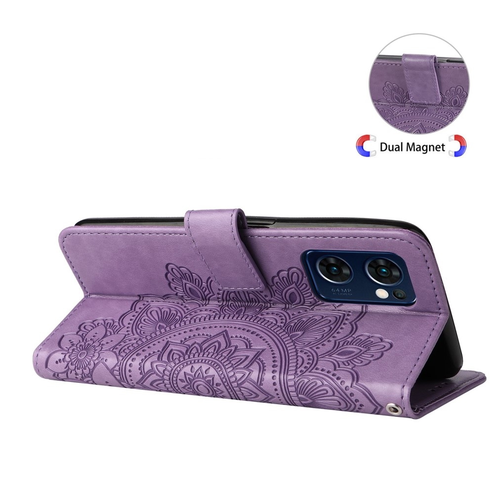 Mandala könyv tok az Oppo Find X5 Lite készülékhez - lila